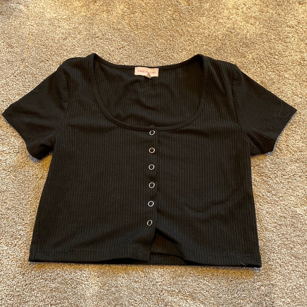Button Up Crop Top